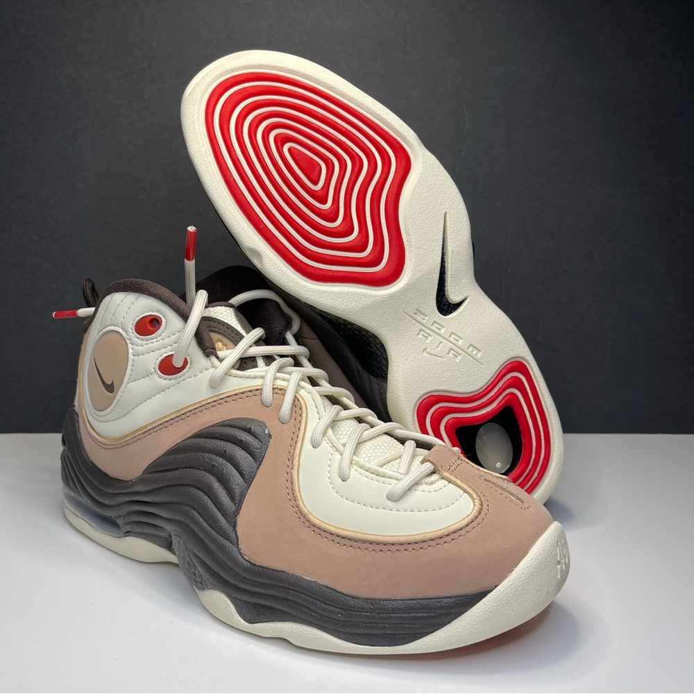 Nike Air Penny 2 Men's Size 7 Coconut Milk Baroque Brown Hemp FB8885-100